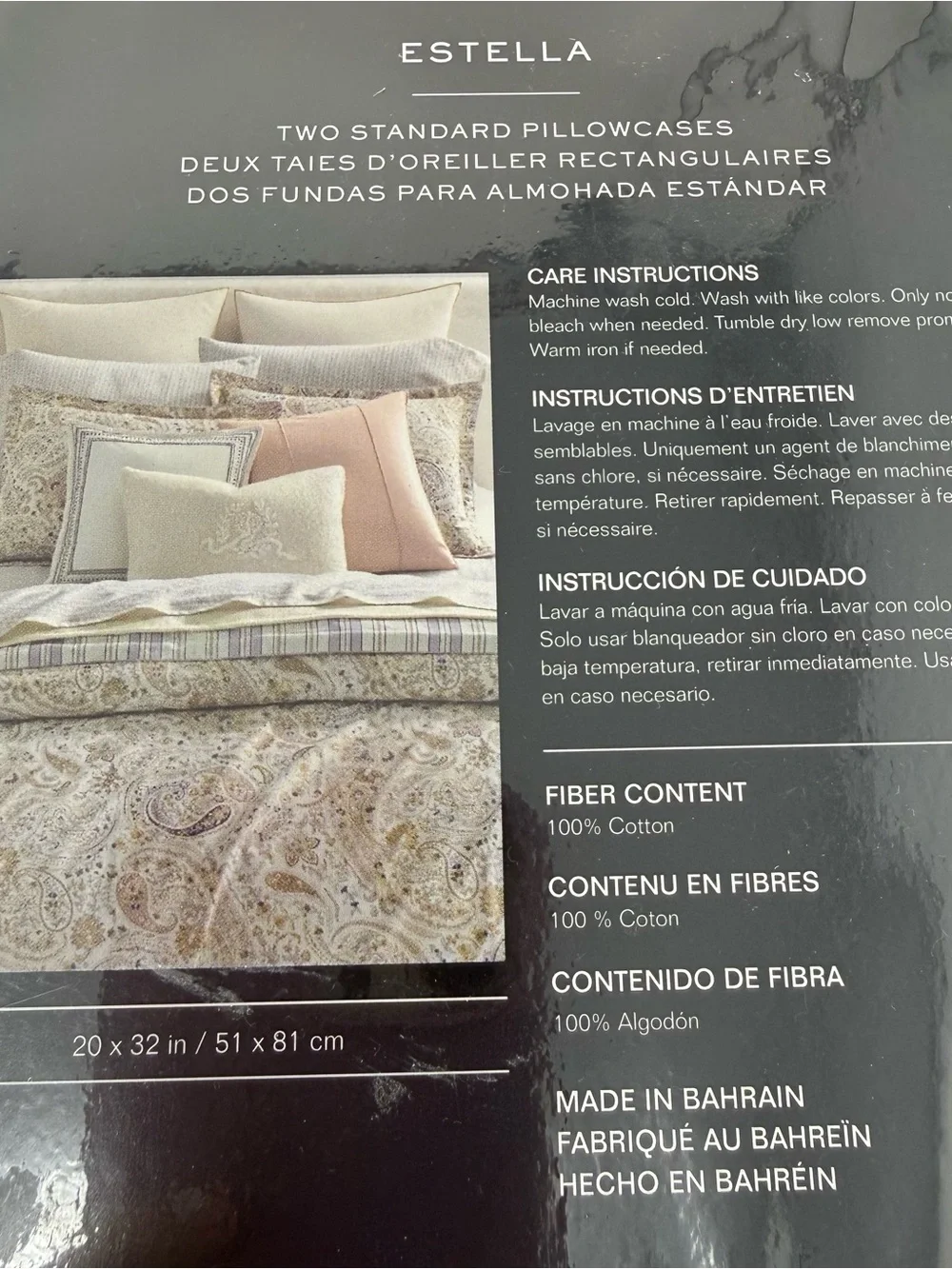 Lauren Ralph Lauren Estella Trellis Pillowcases Standard 100% Cotton NEW